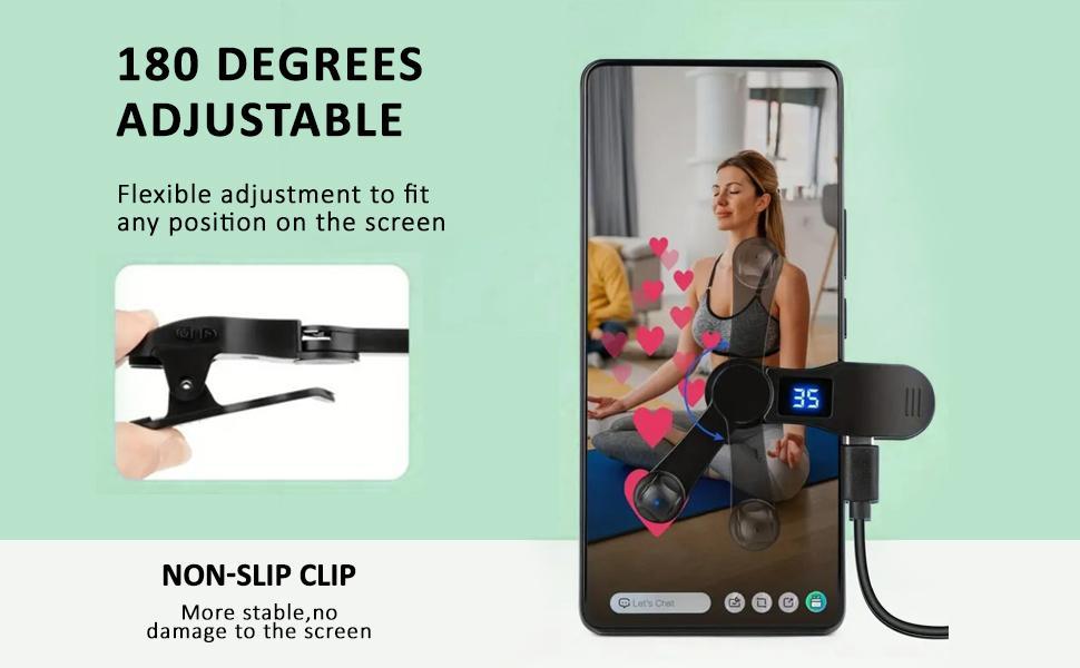 Smart Automatic Screen Clicker Tapper, Adjustable Auto Screen Clicker for Smart Phone Apps for Live Likes, Games, Shopping, Reward Tasks Auto Clicker for Smart Phone