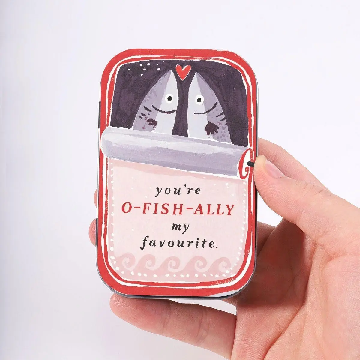 Fun Salmon Storage Box, Metal Rectangular Organizer, Mini Portable Hinged Container, Multifunctional Storage Box, Small Storage for Pins, Candy, Jewelry, Crafts, Home Decor Gift