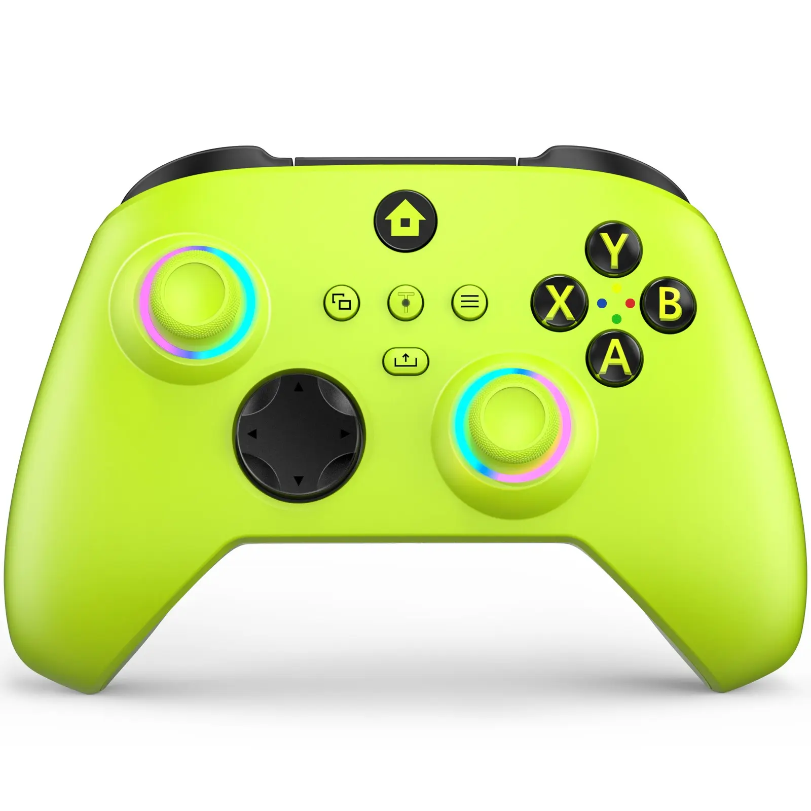 Wireless Controller for With Xbox One, Xbox Series X/S, Xbox One X/S, PC, With RGB LED Light, Mappable Buttons, With 2.4GHZ Wireless Adapter Gamepad (Electric Volt)