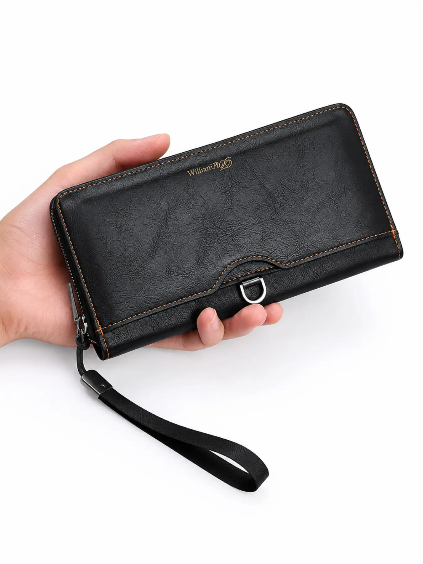Men's Zipper Long Wallet, Large Capacity Multi-Functional Clutch Wallet with External Card Slot, Coin Purse, Card Holder, PU Leather Handbag, Stylish Business Wallet, Portable Money Organizer, Carry All Wallet, Gift for Men