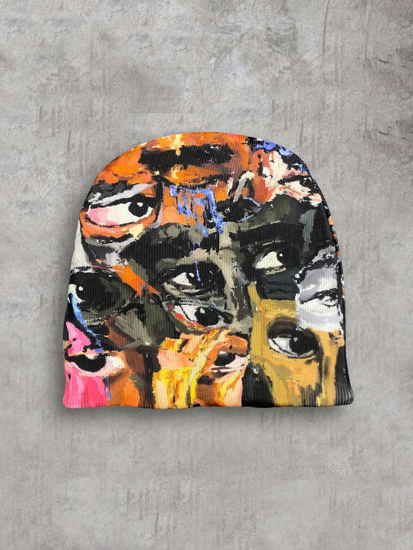 Hip hop printed knitted hat, autumn and winter cold resistant casual trendy hat, unisex
