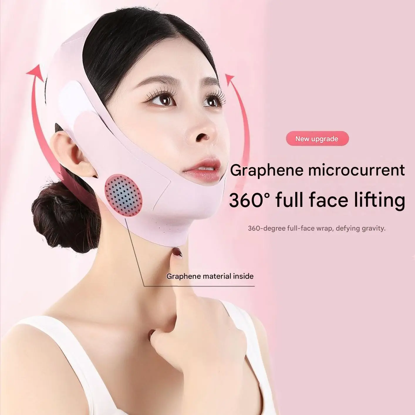 New Graphene Face Mask, Anti-Sagging Breathable Beauty Slimming Mask, High-End Facial Lifting Band, Instant Face Lift, V-Face Sculpting, Sleep Improvement