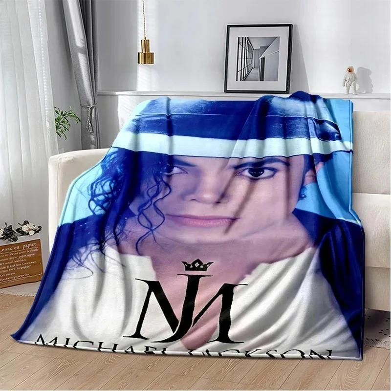 Michael Jackson Retro Printed HD Single Side Soft Blanket Thanksgiving Baby Shower Gift for Lovers Wrinkle Resistant Indoor Bedding for Adults Home Bedroom Bed Sofa Use