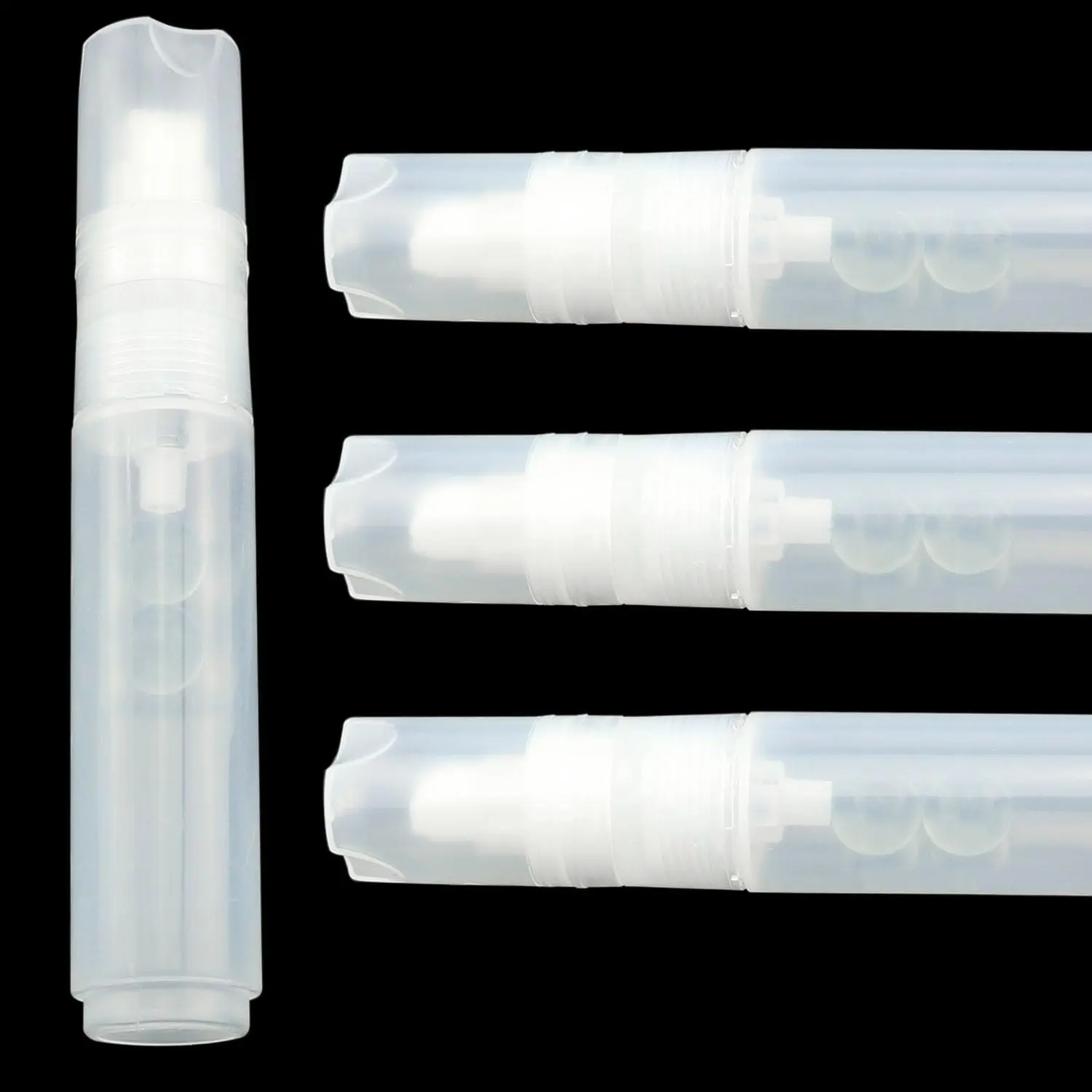 4 count Empty  Markers 10mm Blank Flat  Graffiti Markers White Fillable  Pen Refillable  Markers for Rock Painting  Ceramic Metallic Graffiti Paper Drawing