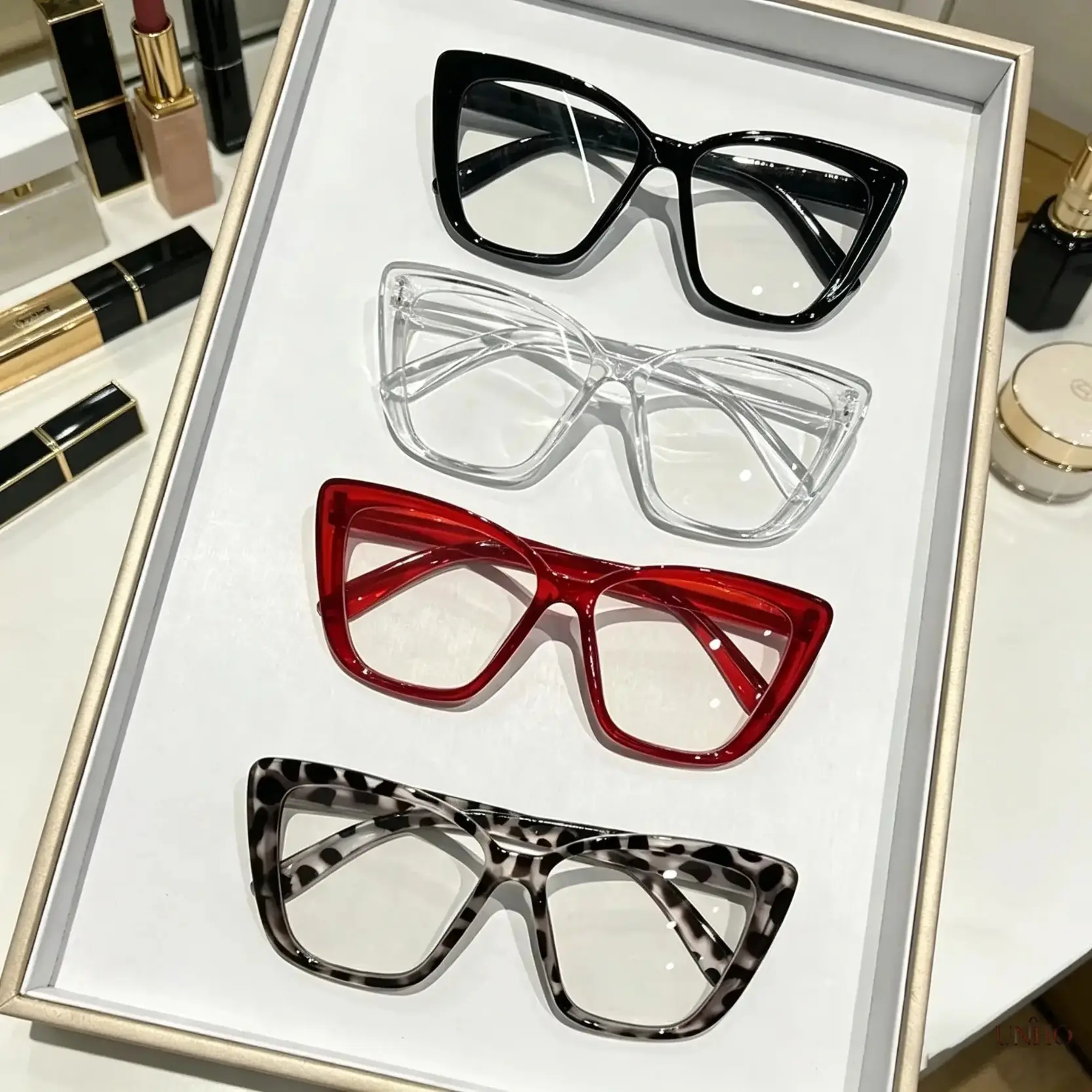 4 Pack Blue Light Blocking Eyeglasses For Women & Men, Oversized Cat Eye Square Lightweight Frames, Anti Fatigue Screen Protection Glasses For Work, Gaming, Study, Online Classes & Summer Beach Daily Outfits Capitalization rule: Content words capitalized;