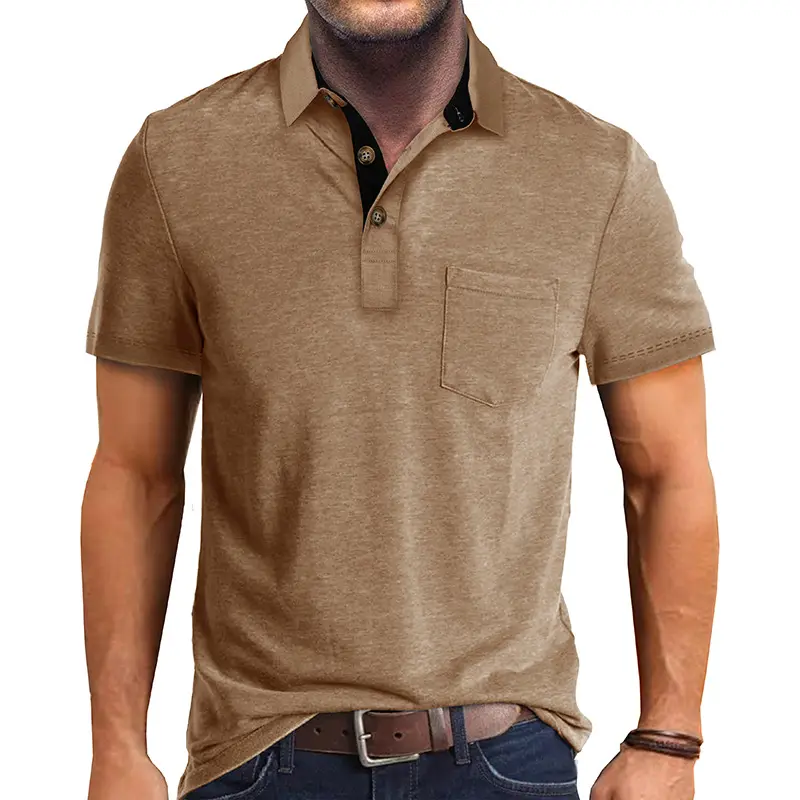 Summer men's short-sleeve turn-down collar t-shirt, men's polo shirt,Men’s short sleeve collared polo t shirts casual summer,Summer breathable pique cotton polo shirts for men,Lightweight business casual polo short sleeve