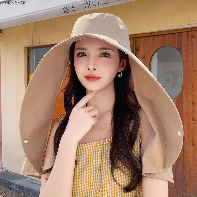 Unisex Bucket Sun Hat with Detachable Shroud and Extended Neck, Breathable Fabric for Full UV Shielding, Foldable for Fishing & Outdoor Sports, Foldable Storage, One Size Fits Most