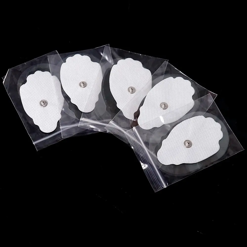 Replacement Electrodes Pads for TENS Unit Premium Self-Adhesive Conductive Gel Pads for Electric Muscle Stimulator Body Massage, Reusable Pain Relief Electrotherapy Accessories 3.5mm Snap Button