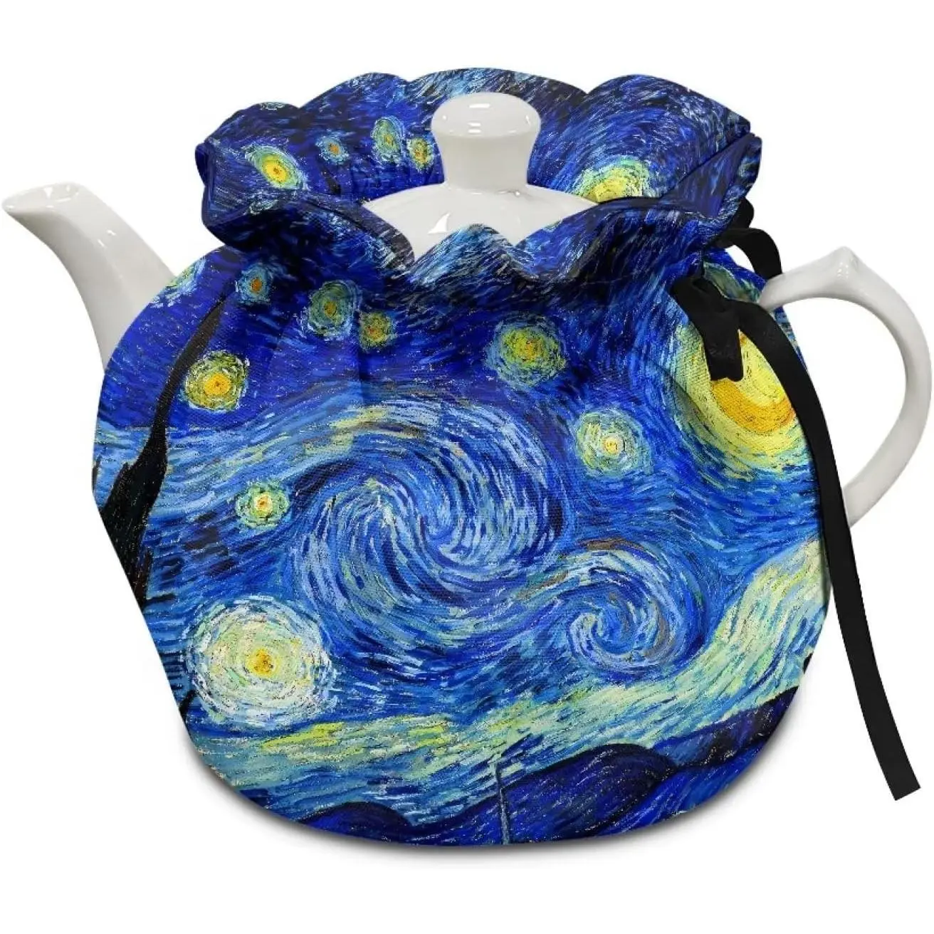 Xoenoiee Starry Night by Van Gogh Print Tea Cosy Cover Teapot Warmer Teapot Cover Tea Pot Decor Cover, Tea Cozy for Kitchen Home Tea Pot Tea Kettle Quilt