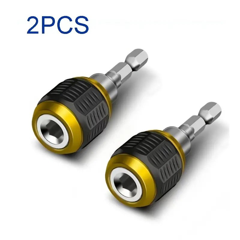 2pcs multifunctional 1/4 "quick release drill chuck with hexagonal handle | Magnetic screwdriver bit adapter | Mounting drill chuck is suitable for electric drills and screwdrivers.