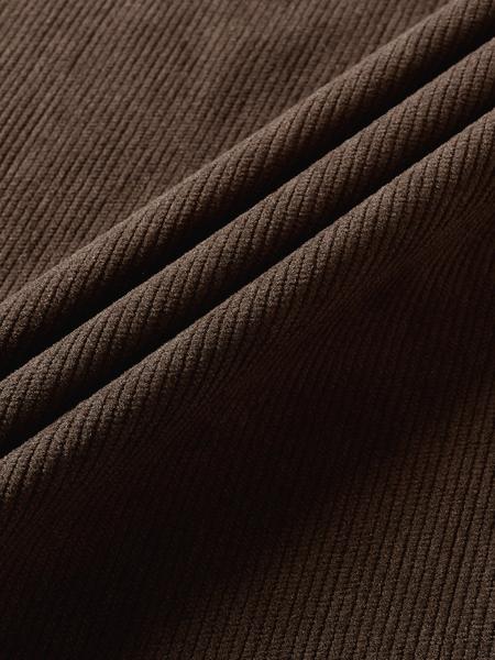 Men's Solid Color Corduroy Pants Loose Fit Straight Leg Side Pocket Casual Slant Pocket Basic Bottoms Retro Classical Ribbed Elastic Waist Micro Pleated Dress Pants Soft Easily Match Fall Winter Daily Lounge Pants Clubwear Party Outdoor Work as A Gift