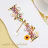 Women's Beaded Bracelet Strap with Sunflower, Daisy & Bee Charms, Compatible with Apple Watch Series 1-11, Ultra 1-3, SE, Perfect Gift (Band Only) #GLOBAL PICKS