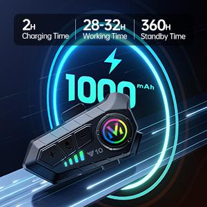 Motorcycle Bluetooth Headset Speaker Skiing Earphone Waterproof Bluetooth Helmet Headset with Noise Cancellation Ultra-Thin Wireless Bluetooth Headphones for All Helmets