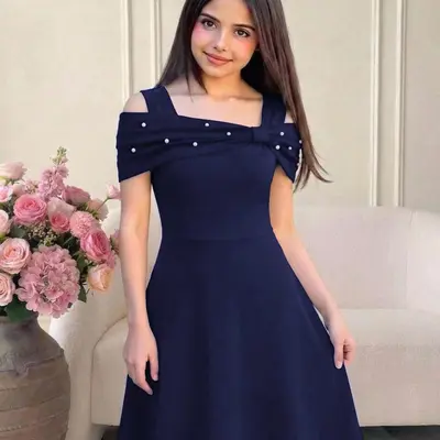teen graduation dress Girls Elegant Dusky Blue Chiffon Lace Spaghetti Strap Backless Dress,Summer Wedding Flower Girl Prom For Teens & Tweens 5%Spandex Find a Stylish College or