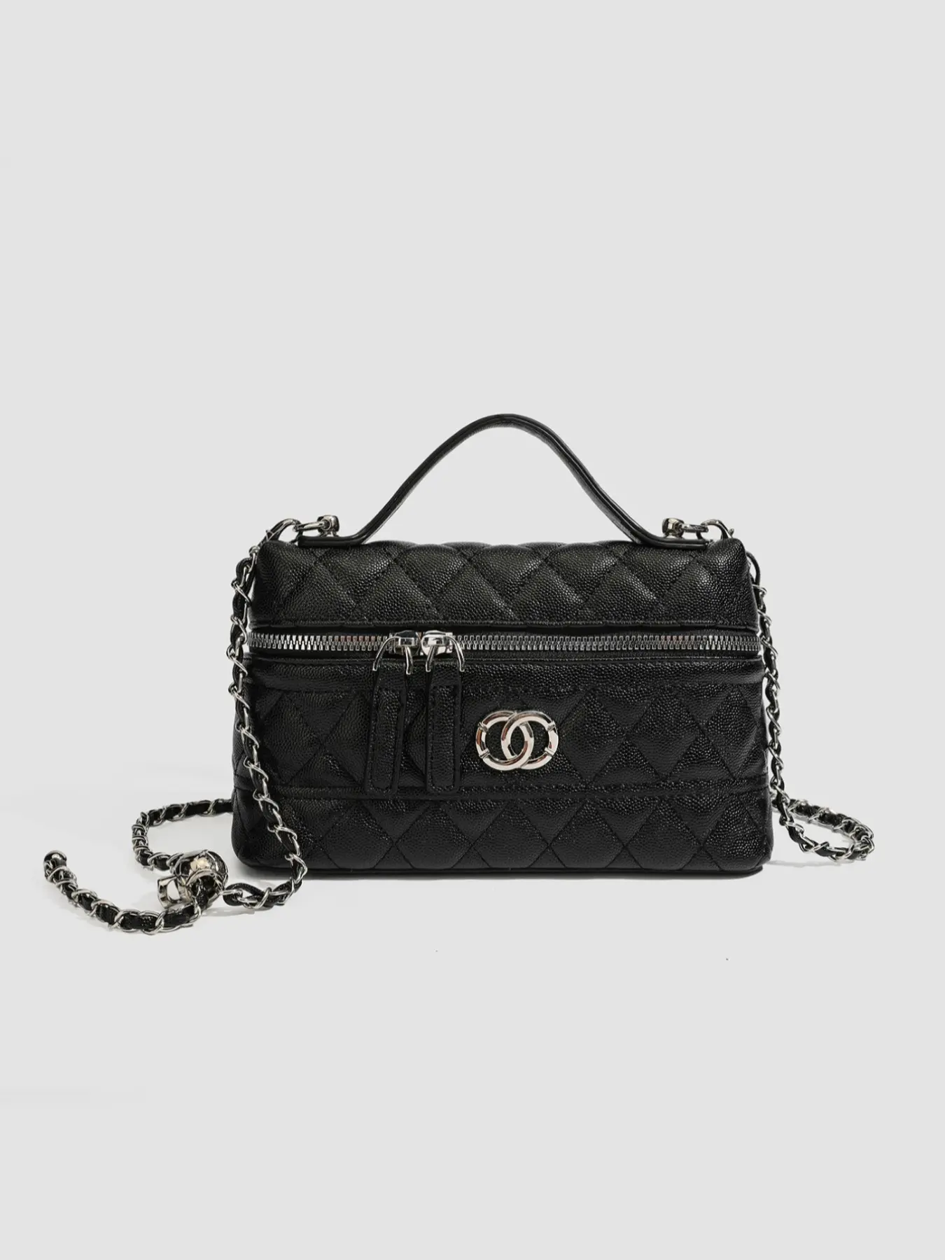 2026 New Unique Design Caviar Small Shoulder Bag, Versatile Commuter Crossbody Satchel, Chic PU Material, All-Season Casual Style, Fashionable Casual Bag, Crossbody Purse
