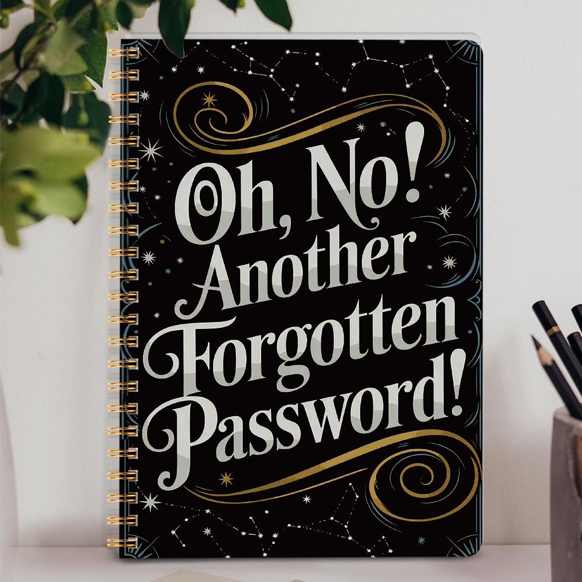 1pc Simple Password Book, Minimalist Advanced Address Password Manager With Website Password Quick Access Username And Password Storage Perfect For Home Office Internet Computer Logins, Spiral Notebook Journal, Great Holiday Gifts