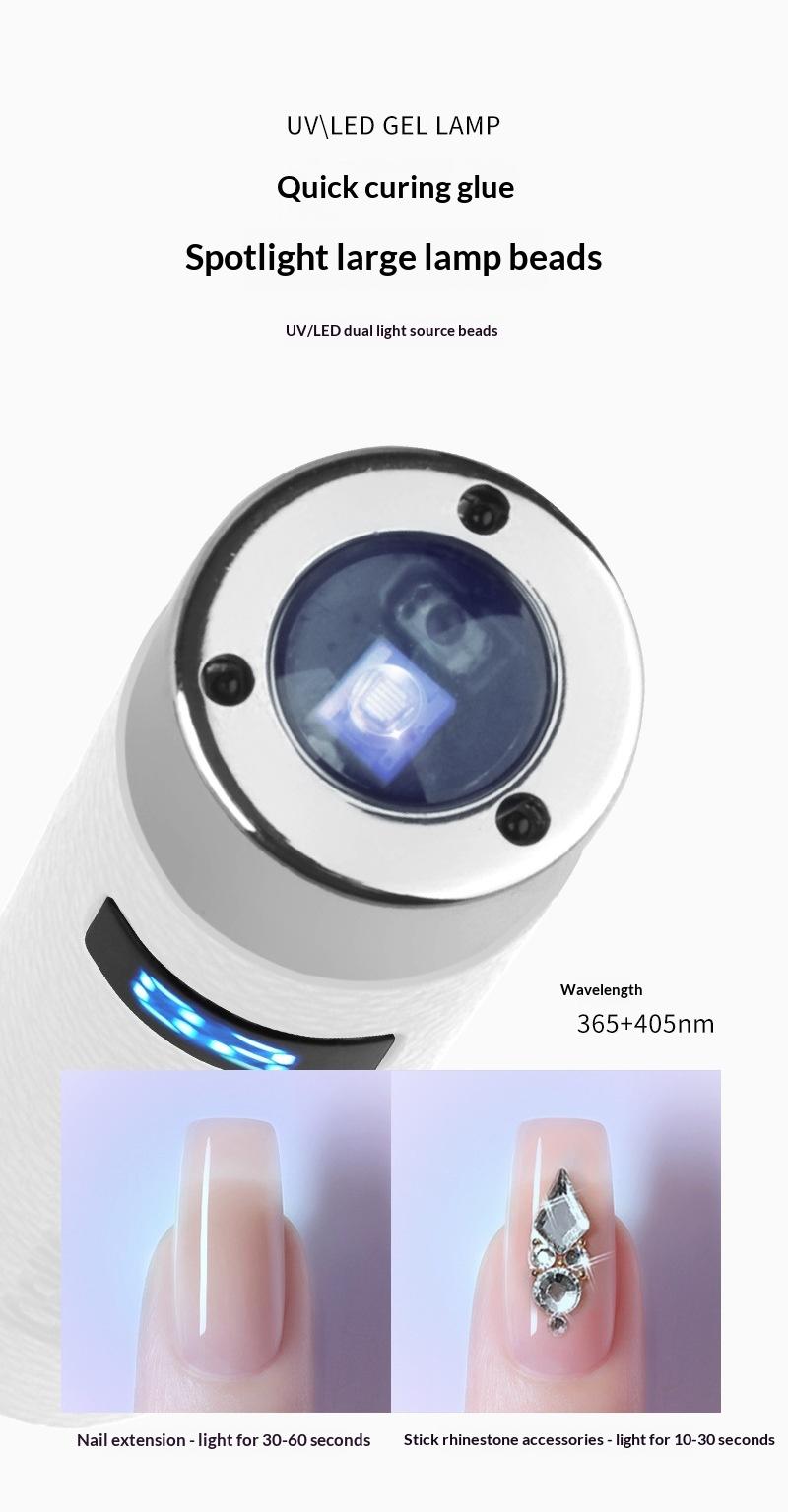 Nail straight light intelligent touch sensing nail sticker quick drying nail sticker diamond curing light straight light portable light bracket Fast LED Dryer with Timer