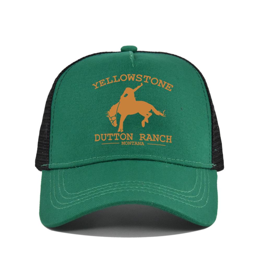 Best-selling Yellowstone baseball cap, screen-printed Yellowstone mesh cap, printed duckbill cap, unisex washable breathable sun hat