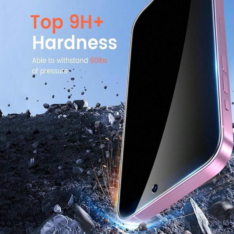 Privacy Protection Screen Protector Set for iPhone Series, 0.33mm Thickness Anti-Spy Full Coverage Film, 3-Piece Pack for Enhanced Security for iPhone 17 16 15 14 13 12 11 Pro Max Plus Air