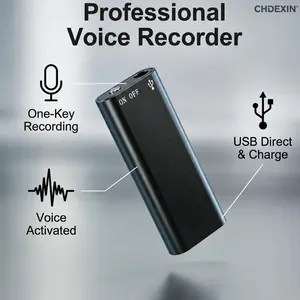 CHDEXIN Professional Voice Activated Digital Recorder| 8GB HD Noise Reduction Audio Recorder| Ultra-Thin Portable Recording Pen For Meetings & Interviews