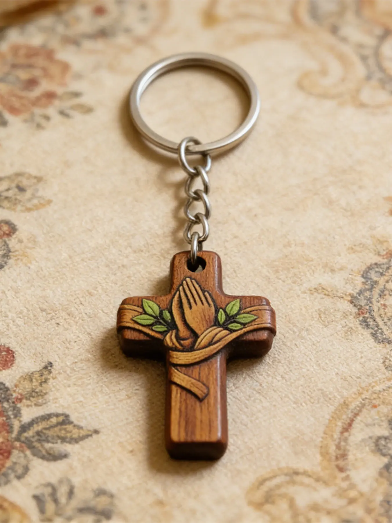 Prayer Cross Gift, Plastic Prayer Hand Cross, Pocket Cross Pendant, Religious Memorial, Lightweight, Elegant Design, Christian Gift