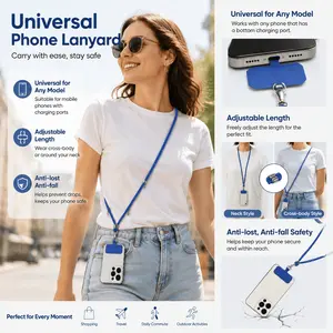 Universal Anti-Slip Phone Lanyard Adjustable Neck Strap for All Smartphones Cases Portable Safety Tether Multi-Scene Anti-Loss Anti-Drop Cord Universal Phone Holder with Slip-Resistant Design