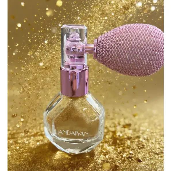 HANDAIYAN 2-Color Body Glitter Spray Set, Shimmer Highlighter Powder for Face Body Hair, Party Festival Makeup