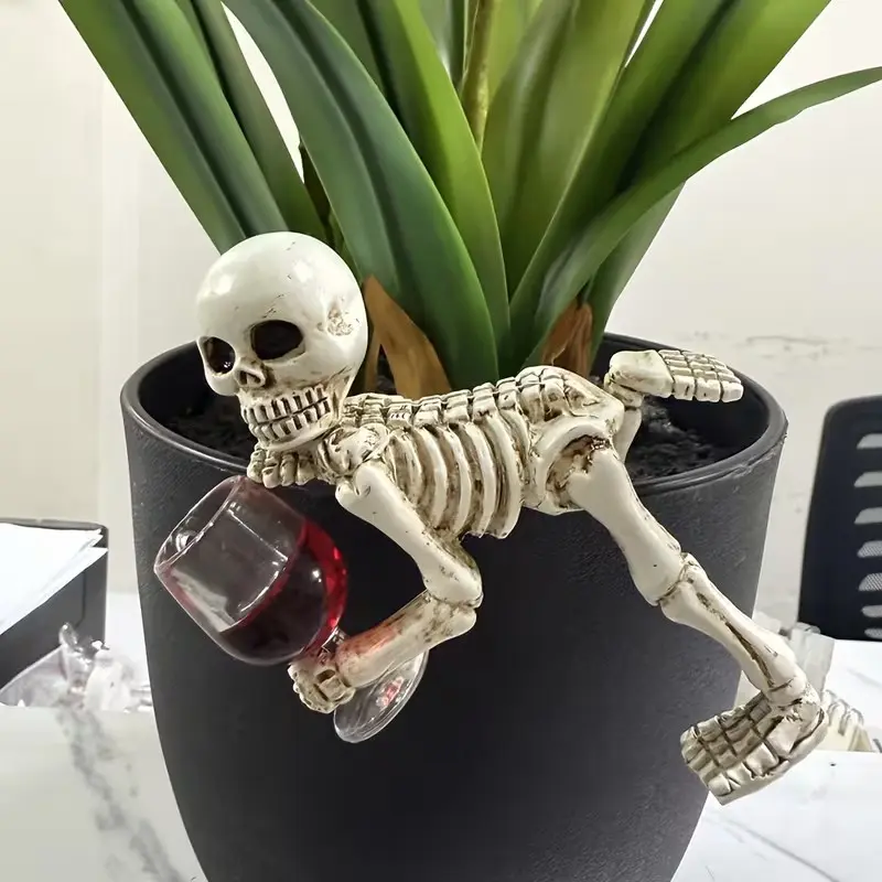 Halloween Skeleton Statues, Funny Skeleton Garden Decor, Ideal for Pond Fountain, Outdoor Haunted House, Halloween Display