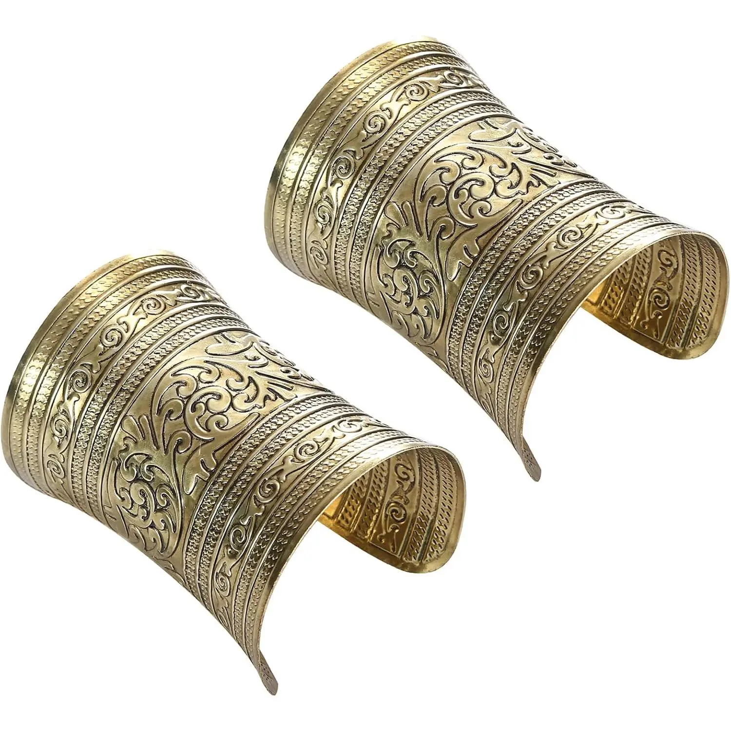 2 count Cuff Bracelets for Women  Ethnic Wide Open Chunky   Wrist Cuff Warp Bracelets for  or  Dance