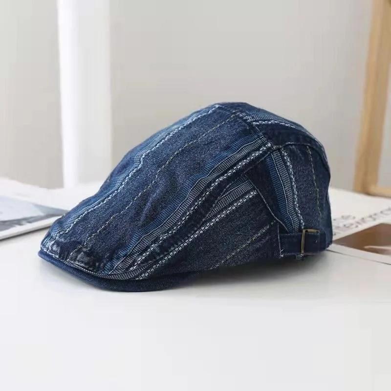 Women's Korean Style Duckbill CapinsTrendy Brand Versatile Beret British Retro Chic Hat Reversible Forward Hat Men's Trend