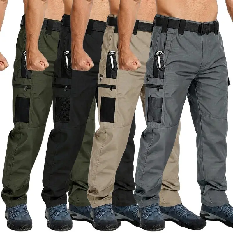 Men's 4-Pack Tactical Cargo Pants are crafted from a brand-new 230g/m² fabric, featuring multiple pockets and zipper closures. Available in a variety of colors, these pants are ideal for spring and summer wear.
