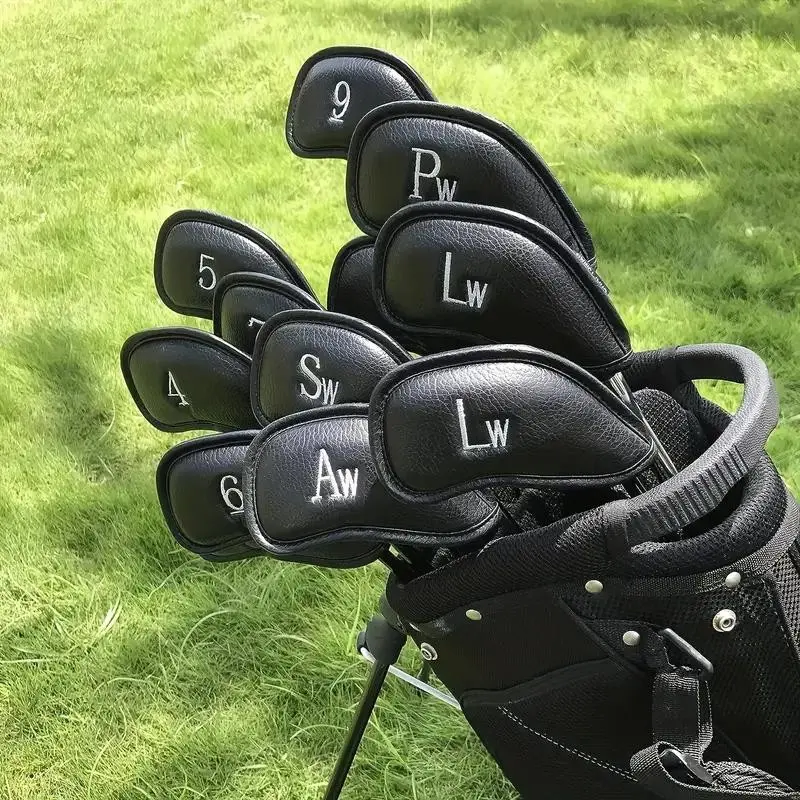 Golf Club Headcover Set, 12-Piece Iron Covers with Embroidered Labels, Fits Most Clubs, 5 Vibrant Colors, Durable Protection, Golf Accessories