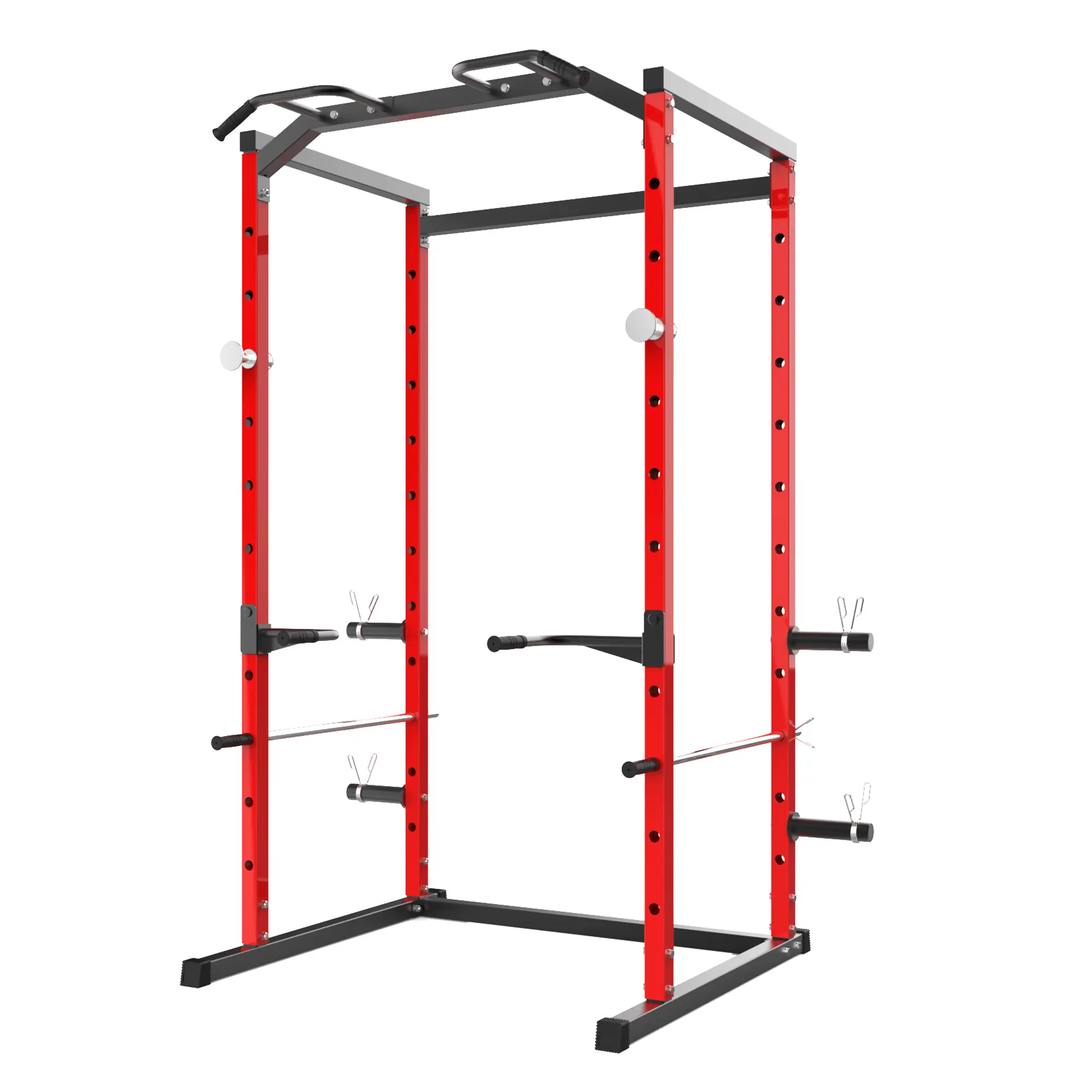 Power Cage, 1100Lbs Multi-Function Power Rack with Pull-Up Bar & Adjustable Safety Bars, Bench Press Rack, Squats Cage, Smith Machine for Home Gym