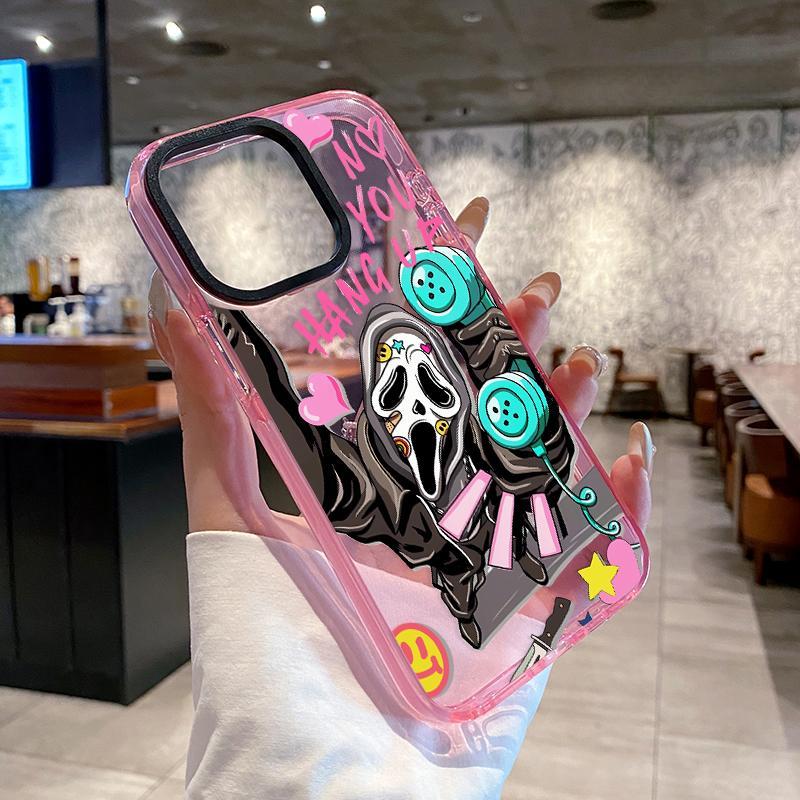 Phone case for iPhone 17  16 Pro Max 15 Plus 14 13 12 11 Ghostly Hang - up Anti-Yellowing Shockproof durable ultra-thin Crystal Cover