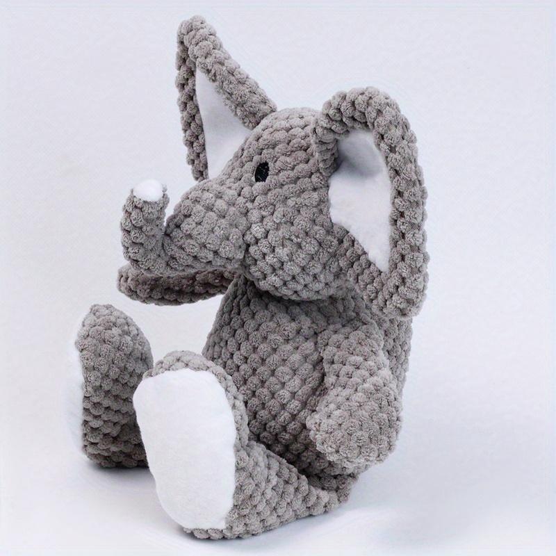 indestructible dog toy dog toys Baby Elephant Plushies Dolls Stuffed Plush Dog Chew Toy Durable Squeaky Pet Pick Up Interactive for Puppy Teething Best Birthday Gift