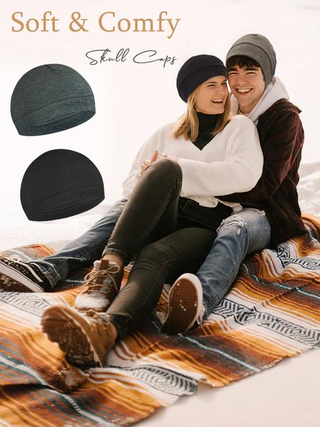 3pcs Unisex Simple Style Plain Color Beanie Fitted Hat, Casual Windproof Sportive Warm Beanie Hat, Fashionable Beanie Hat for Outdoor Sports for Men & Women