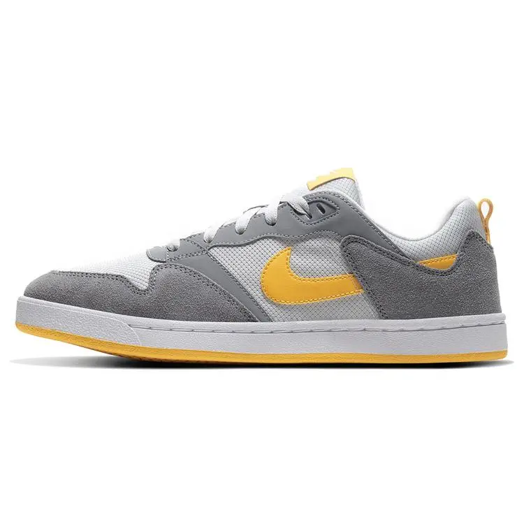 Nike SB Alleyoop Low-Top Skate Shoes for Men and Women – Gray and Yellow Verifiable, with credentials and supporting global authentication