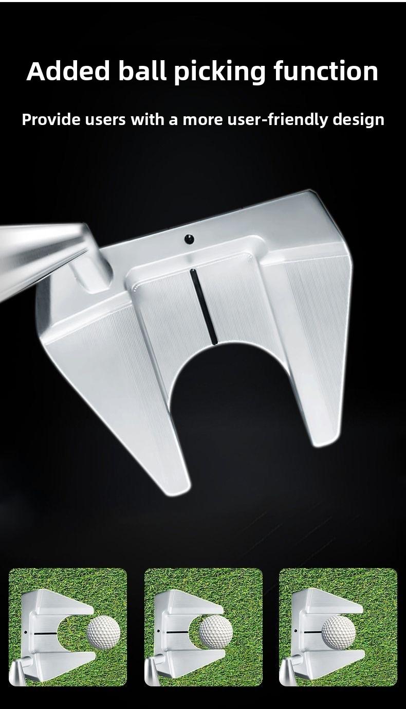 Golf Putter - Horn-Style Putter - Long-Distance Design with Alignment Line - Stainless Steel Shaft