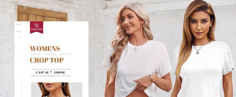 Imily Bela Women Short Sleeve Cropped T-Shirts Crew Neck Loose Crop Tops Summer Casual Drop Shoulder Basic Tees