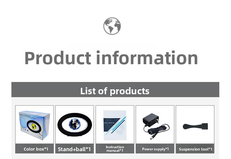 Magnetic Levitation Globe for Students Luminous Children's Toy Souvenir Ornament Educational Gift