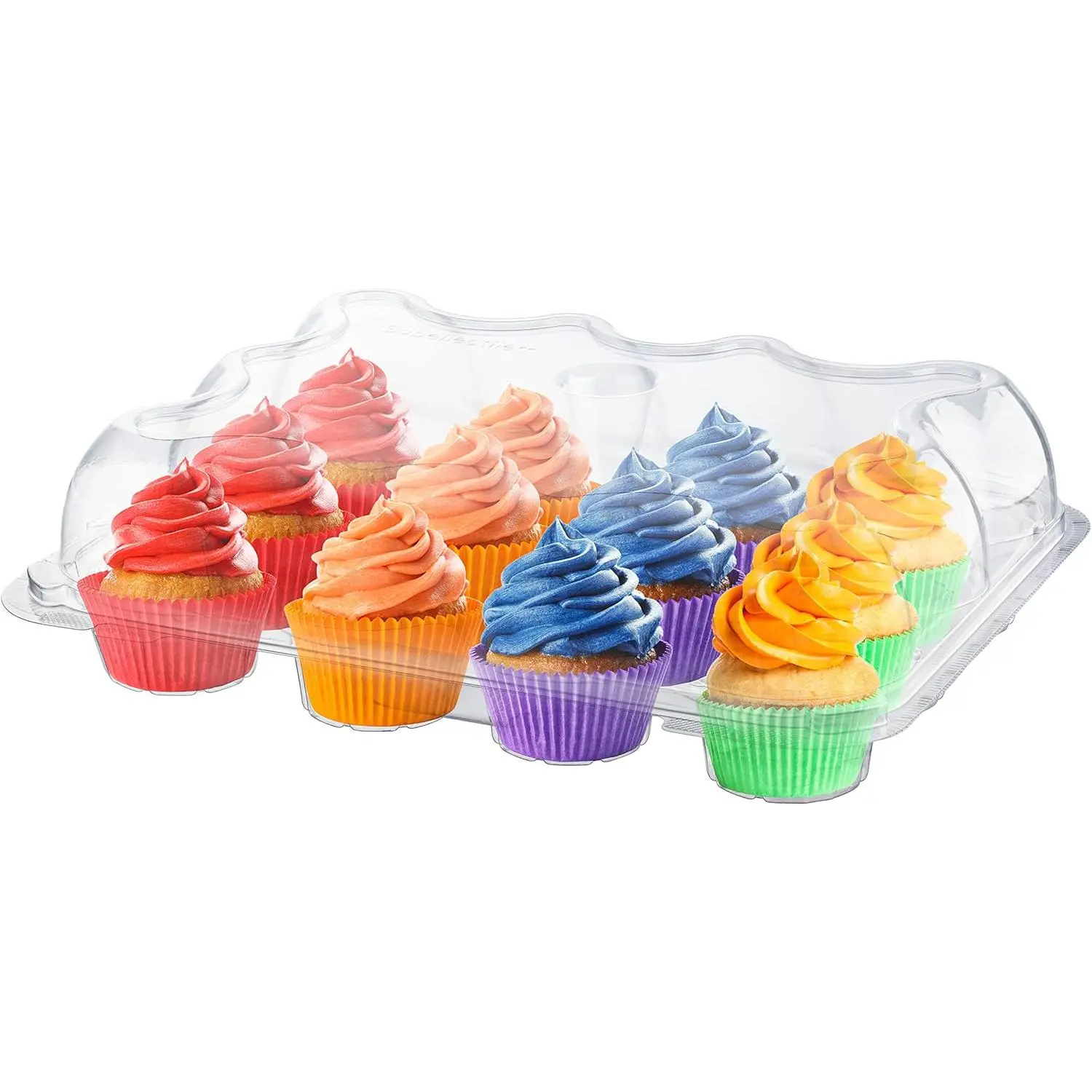 5 Cupcke Continers Plstic Disposble | High Dome Cupcke Boxes 12 Comprtment Cupcke Holders Disposble Cupcke Crrier | Dozen Cupcke Trys | Durble Cup Cke Muffin Pckging Trnsporter