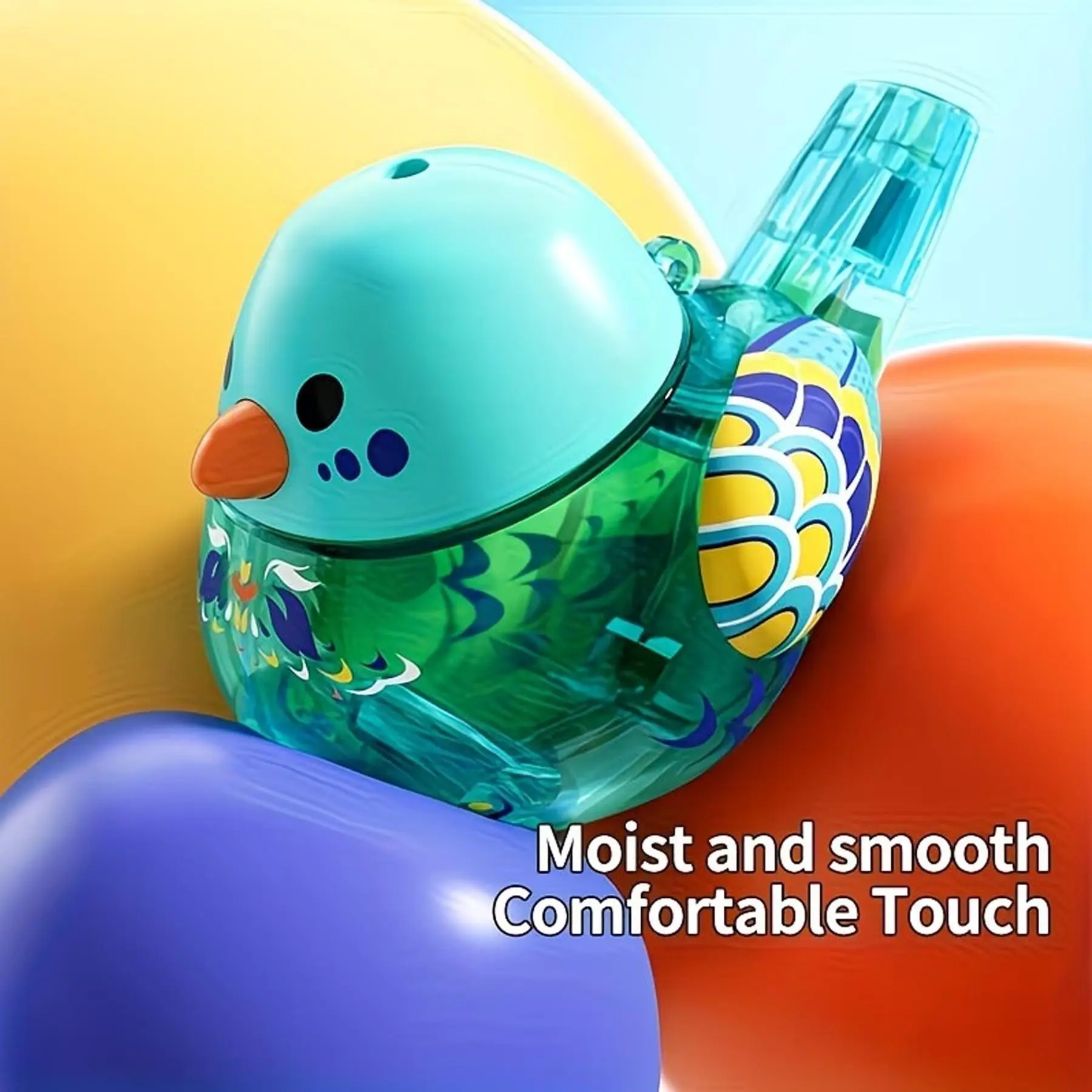 Cartoon Whistle with Hanging String, Small Horn for Blowing, Floating Ball, Cute Water Bird Toy Musical Instrument, Exercise Lung Capacity