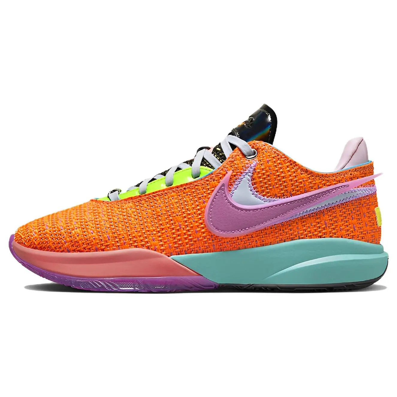 Nike LeBron 20 EP Men’s Low-Top Basketball Shoes in Orange and Purple Verifiable, with credentials and supporting global authentication