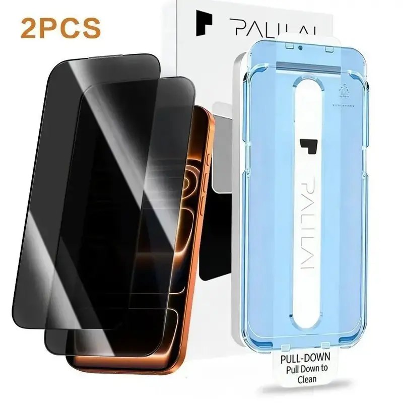 2-Pack Privacy Tempered Glass Screen Protector, 28-Degree Anti-Peek, 9H Hardness, Full Coverage, Bubble-Free Installation for iPhone 13/14/15/16/17/18 Pro Max Plus Air,camera