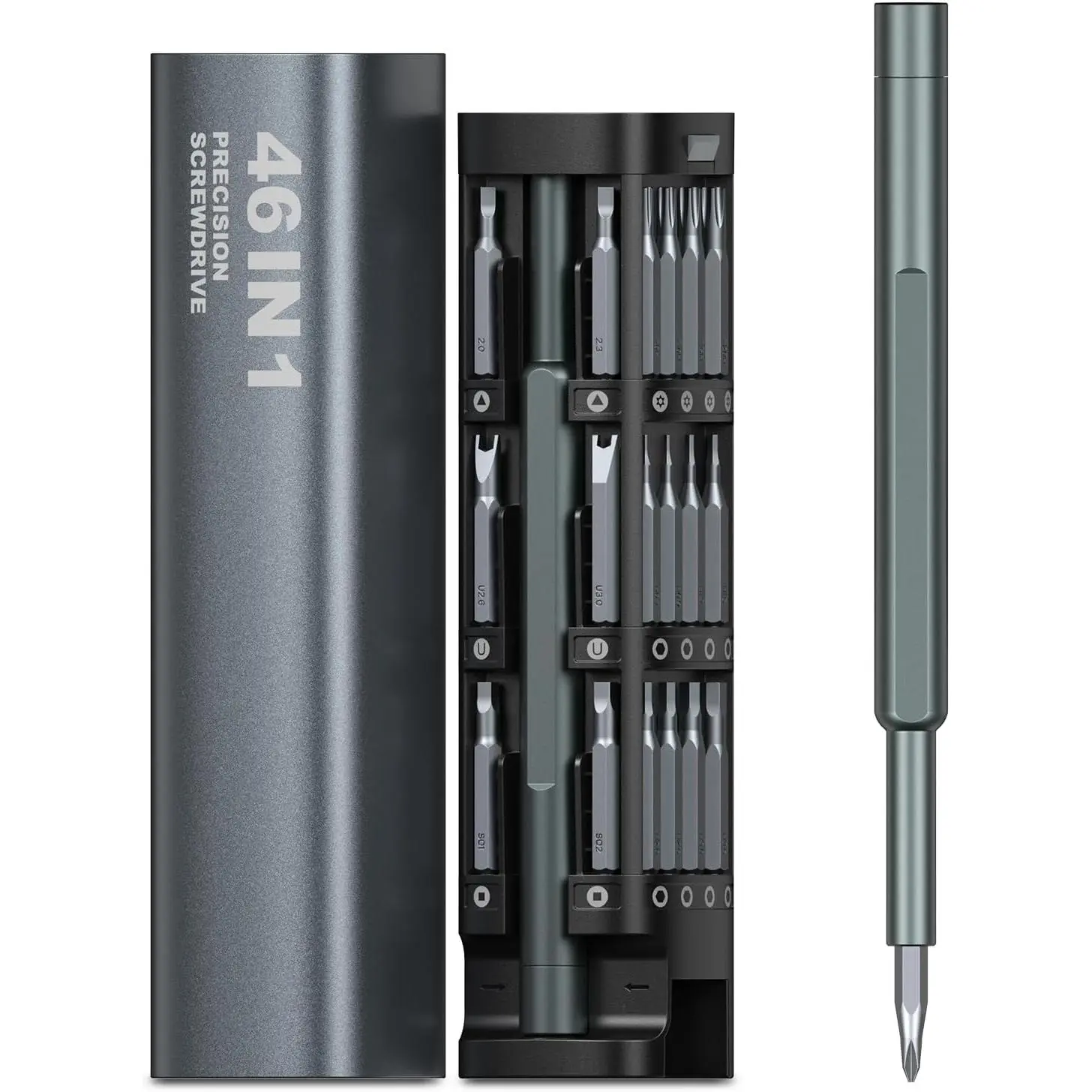 Precision  Set, 46 in 1 Mini   Set, Multifunction Precision Kit, Portable Repair Tool Kit for , Eyeglass, Phone, Watch