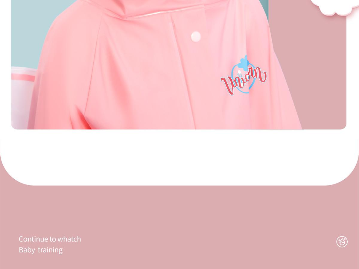 Children's Raincoat Girls Boys Kindergarten Preschool Elementary School Preschool Backpack Location Waterproof Raincoat for Kids