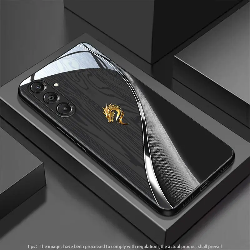 Dragon Travels the World for Samsung Galaxy A11,M11,F12,M12,A12,A13,A04s,A14,A15,A16,A20s,A21,A21s,A22,M22,A23,A24,A25,A26 Smartphone Hard Case Glass tempered light luxury new styles Protective Phone Case Cover Accessories