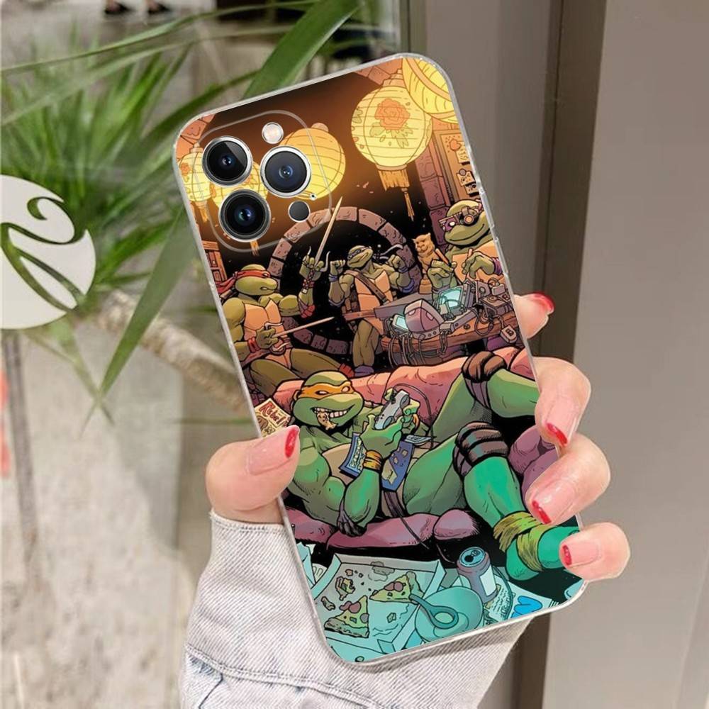 Cartoon Anime N-Ninja Cool T-Turtles Phone Case for IPhone 17 16 15 14 11 12 13 Pro Max Cover Plus Funda Shell Christmas Gift