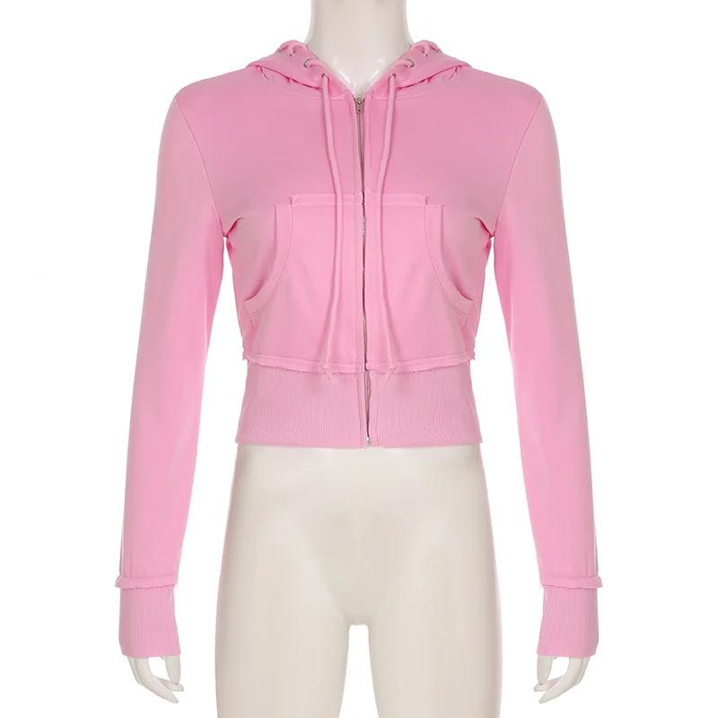 Sports suit Women Drawstring Ribbons 2 Piece Set Long Sleeve Zipup Hooded Sweatshirts Tops + Flare Pants Fashion Casual Tracksuits Summer Athletic Wear