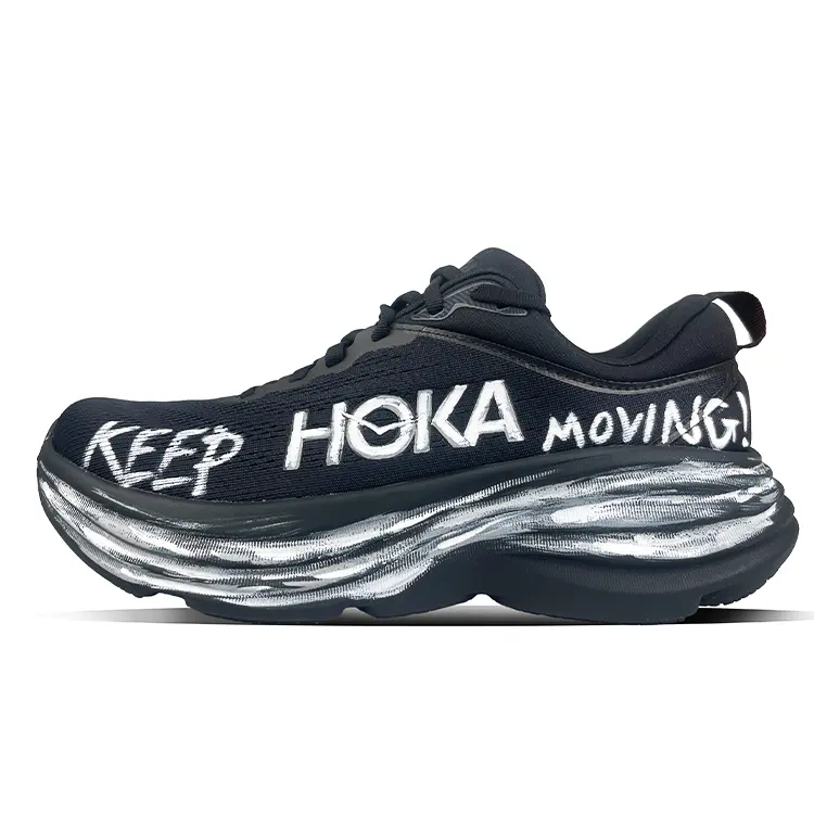 HOKA ONE ONE Bondi 8 Custom Running Shoes for Men with Cushioning, Slip-Resistance, and Retro Y2K Style Trending Shoes, House White Official Shoes to Get / Maison Mihara Verifiable, with credentials and supporting global authentication